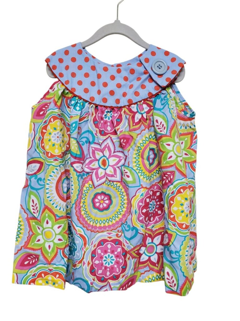 Southern Tots Girl's Multicolor Mixed Media Boho Mandala Sleeveless Dress Size 5